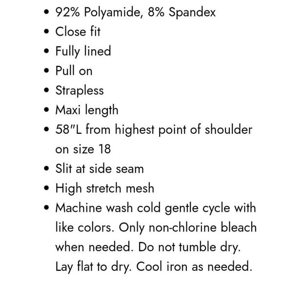 NWT Eloquii Women's Plus Size 16 Ruffle Mesh Maxi Dress with Side Slit in Black - Picture 4 of 4